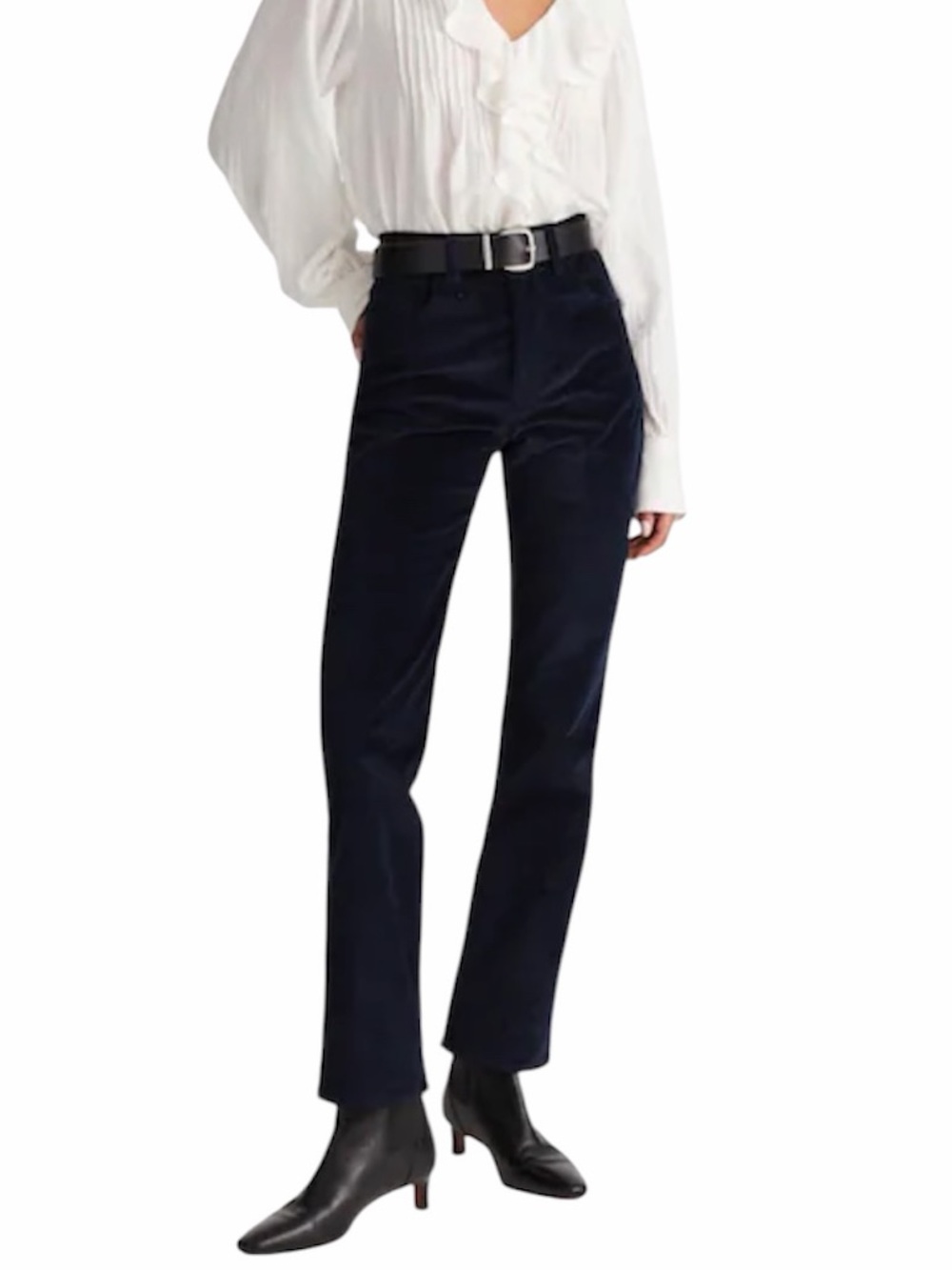 Madewell | Women’s The Longline Straight Pant in Navy Corduroy Size 29